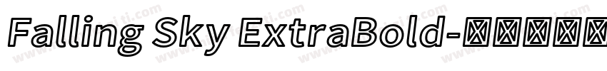Falling Sky ExtraBold字体转换